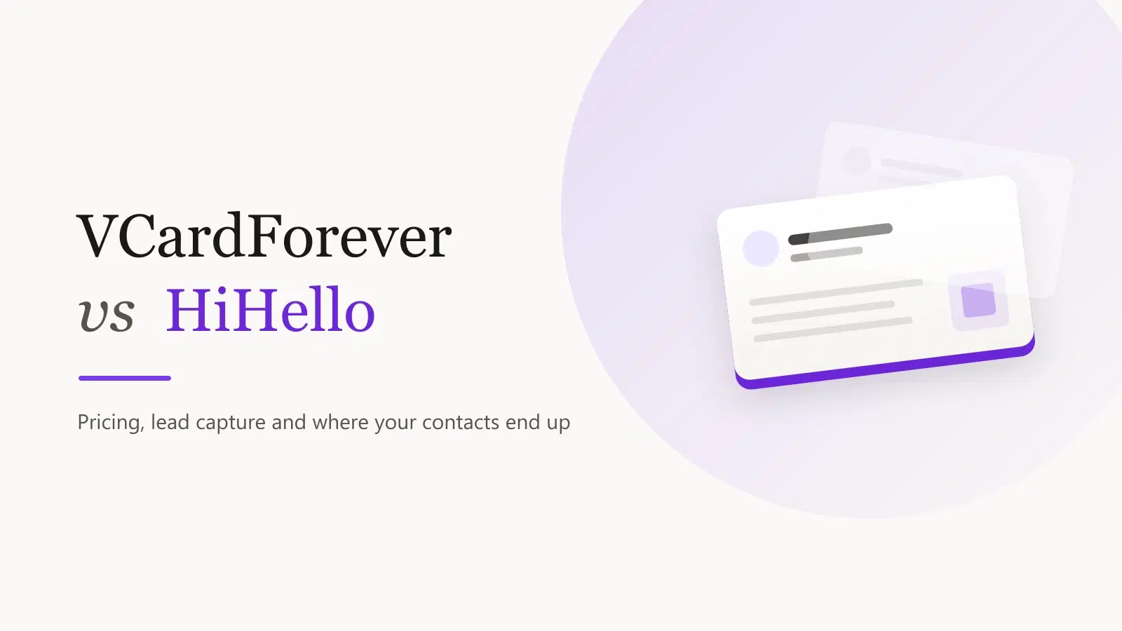 VCardForever vs HiHello: The Five User Minimum Problem